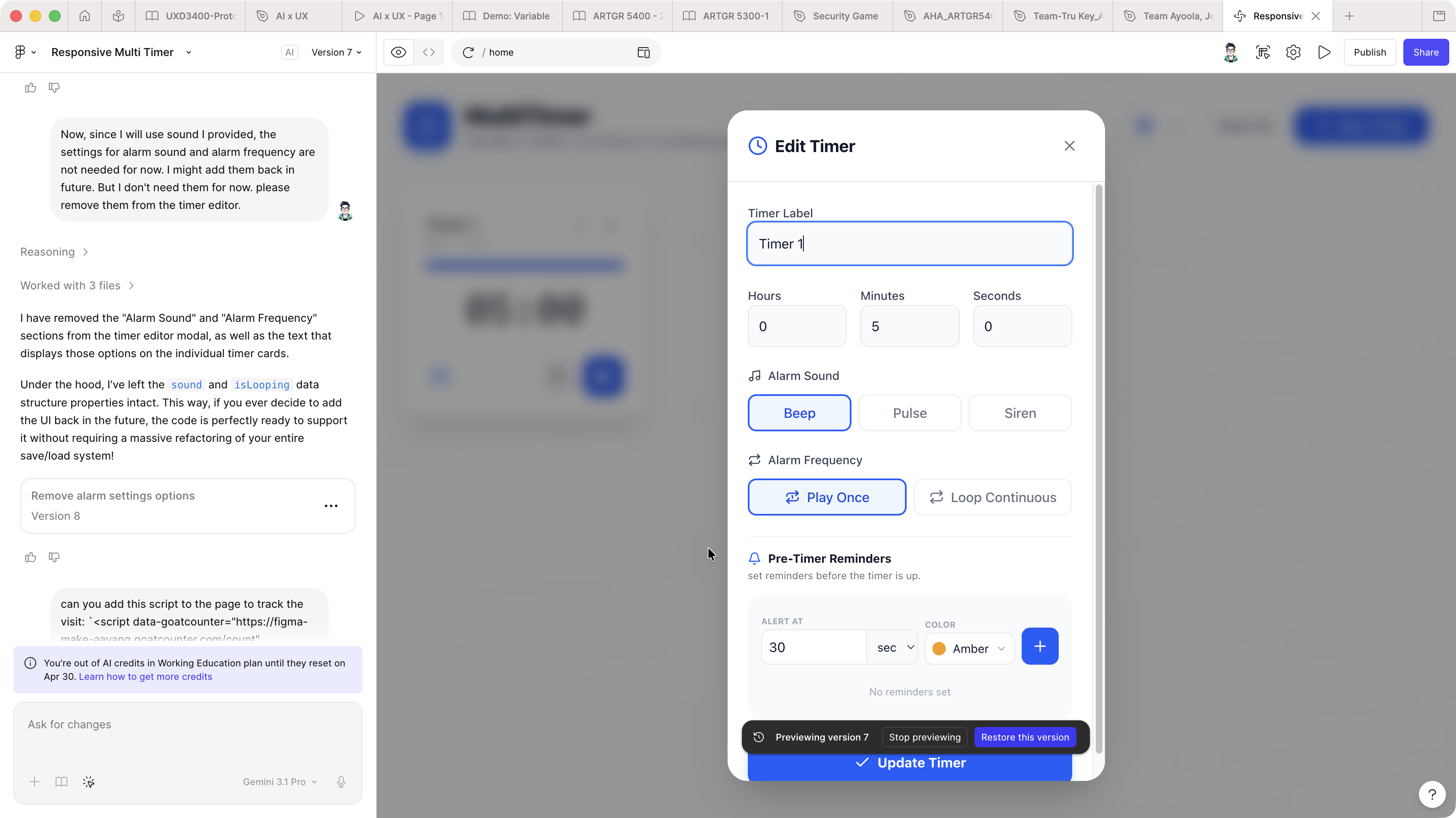 v7 remove feature before