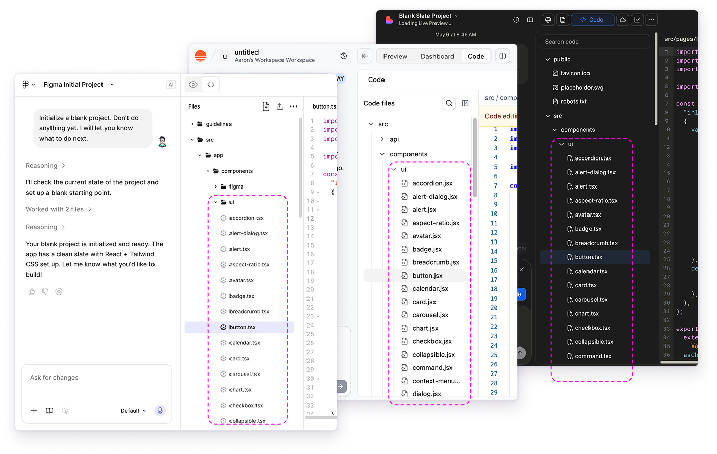 How to view code in Figma Make